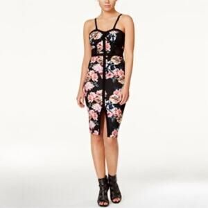 2/$30 NWT Material Girl Slip Dress Floral Caviar Black Combo XS #A0295 TRB2